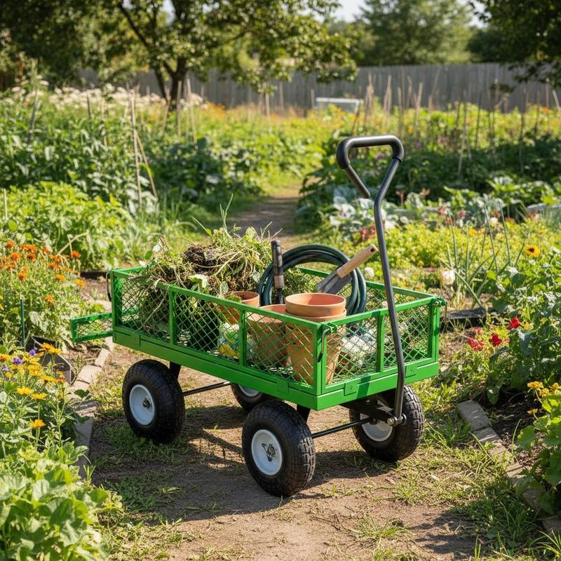 Heavy Equipment Transport - Steel Garden Cart 680 Lbs For