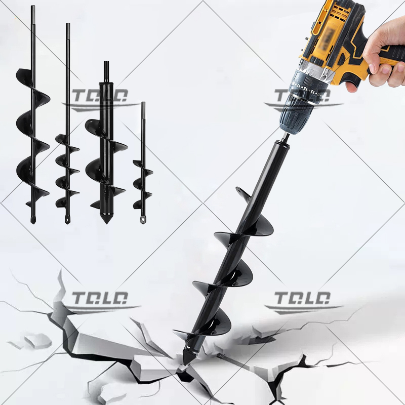 Auger Drill Attachment - Garden Auger Spiral Drill Bit Gardening