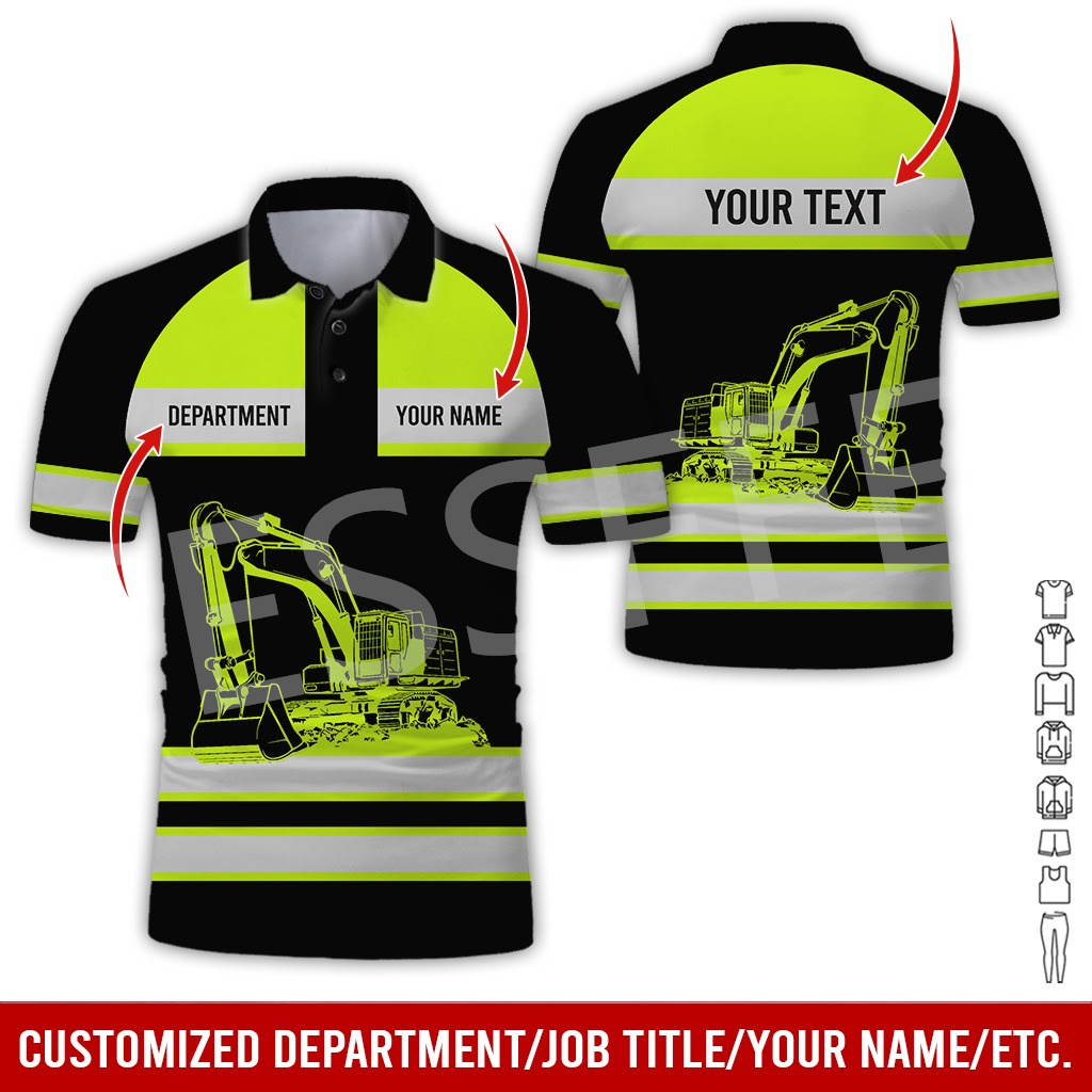 Heavy Equipment Operator Shirts - Custom Name Cosplay Crane Heavy Equipment