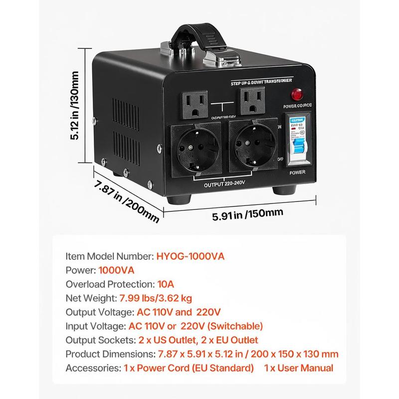 Power Voltage Changer 1000VA F - огляд і ціна Heavy Equipment Breaker