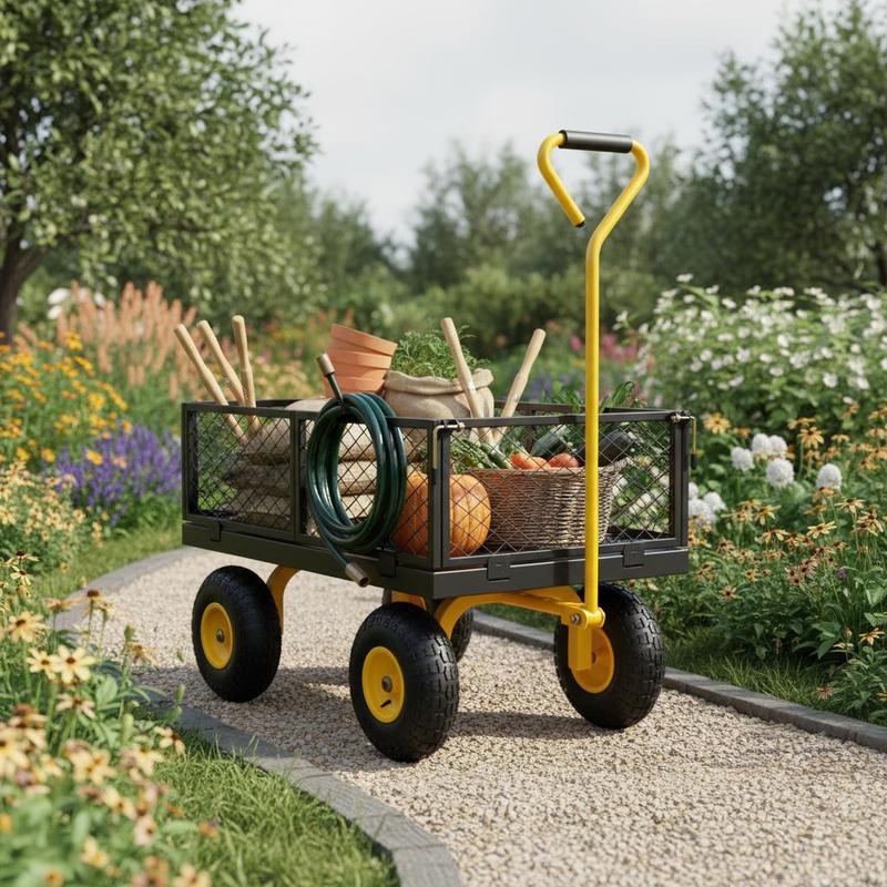 Steel Garden Cart 900 Lbs For  - огляд і ціна Heavy Equipment Transport