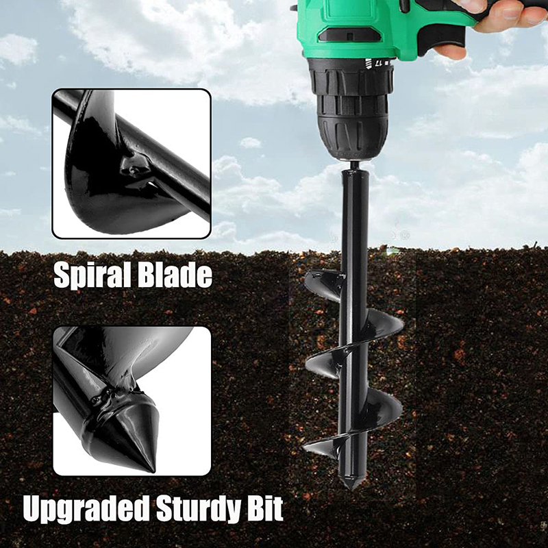 Garden Auger Spiral Drill Bit  - огляд і ціна Auger Drill Attachment
