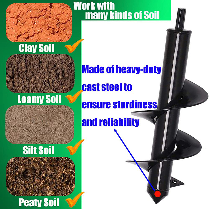 Garden Auger Spiral Drill Bit  - огляд і ціна Auger Drill Attachment