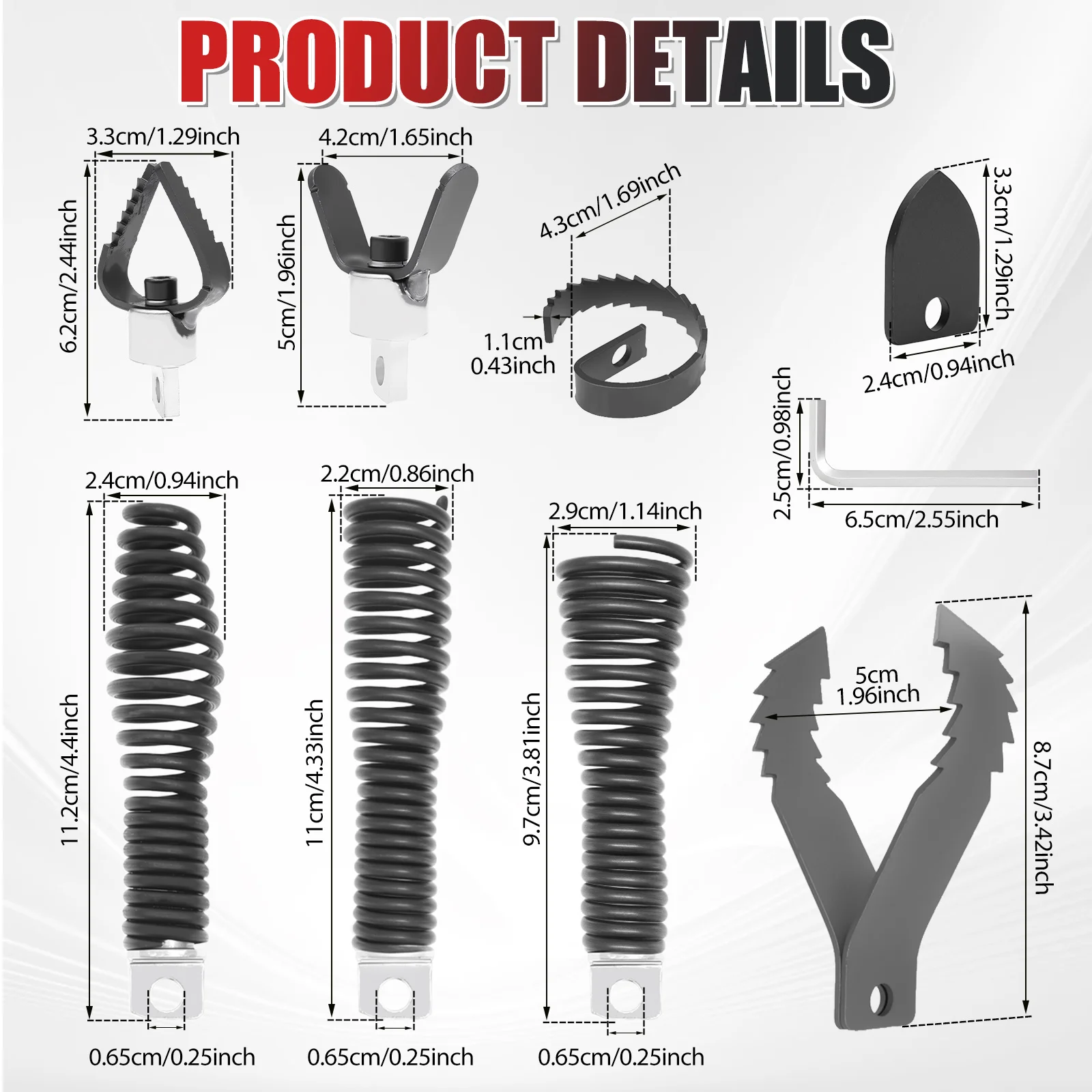 8Pcs Drain Snake Drill Attachm - огляд і ціна Auger Drill Attachment