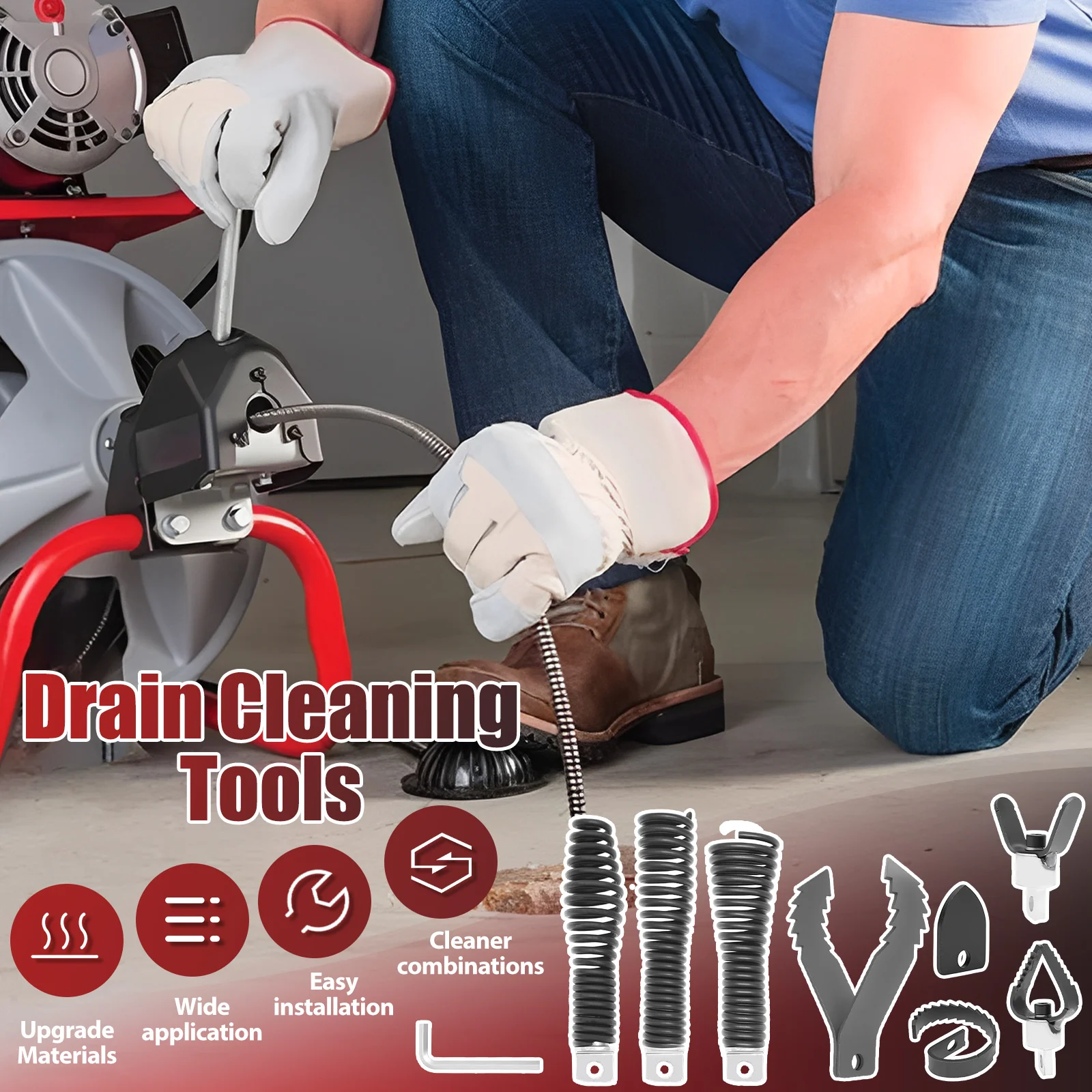 8Pcs Drain Snake Drill Attachm - огляд і ціна Auger Drill Attachment