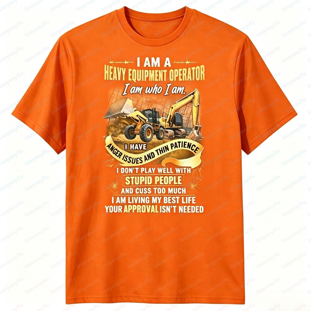 Men Summer Short Sleeve Fashio - огляд і ціна Heavy Equipment Operator Shirts
