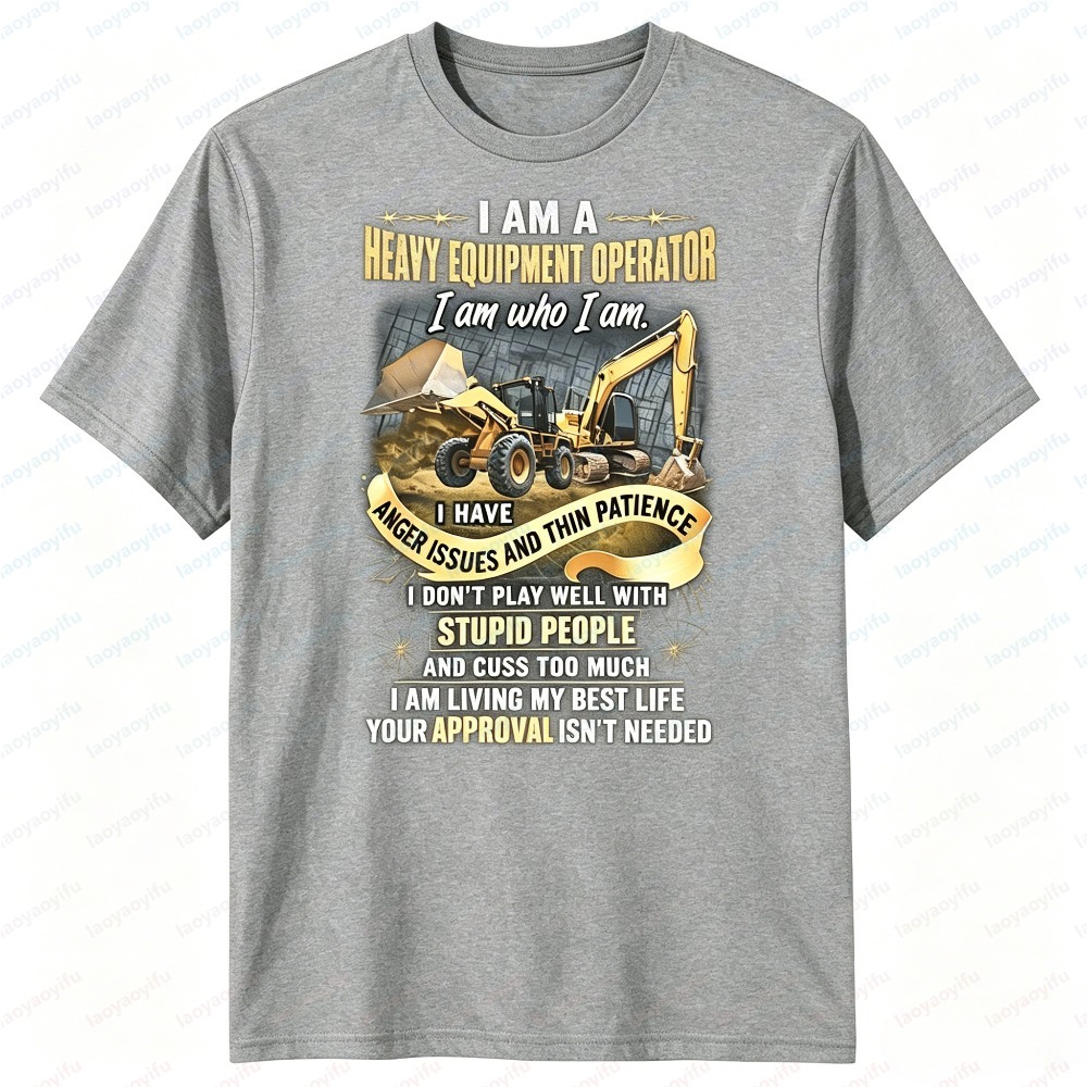 Men Summer Short Sleeve Fashio - огляд і ціна Heavy Equipment Operator Shirts