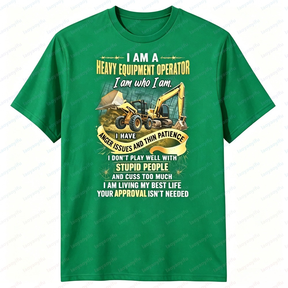 Men Summer Short Sleeve Fashio - огляд і ціна Heavy Equipment Operator Shirts