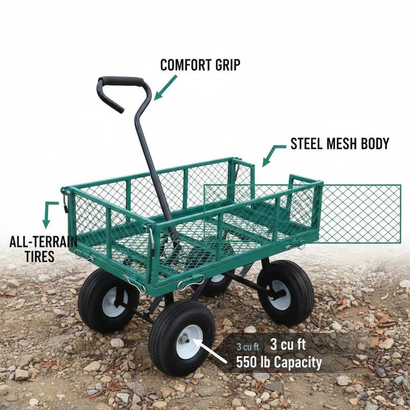 Iron Utility Wagon 34 x 18 Inc - огляд і ціна Heavy Equipment Transport