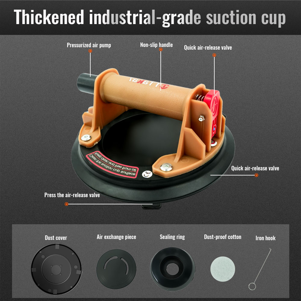 8 Inch Silicone Vacuum Suction - огляд і ціна Vacuum Suction Cup Lifter